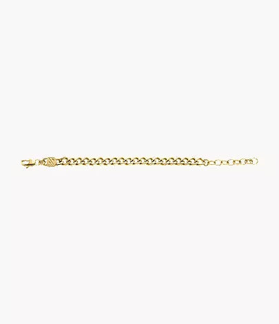 Ellis Core Chains Gold-Tone Stainless Steel Chain Bracelet