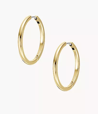 Ellis Essentials Gold-Tone Stainless Steel Hoop Earrings