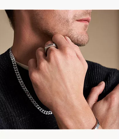 Harlow Linear Texture Chain Stainless Steel Necklace