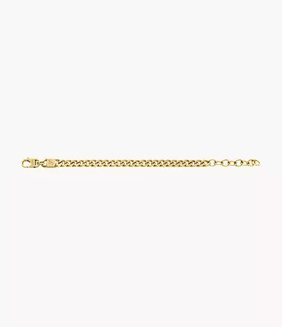 Harlow Linear Texture Chain Gold-Tone Stainless Steel Bracelet