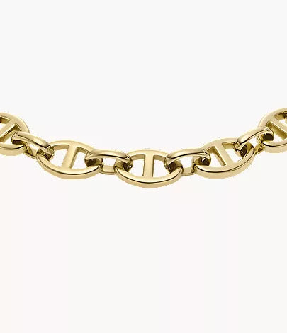 Heritage D-Link Gold-Tone Stainless Steel Chain Bracelet