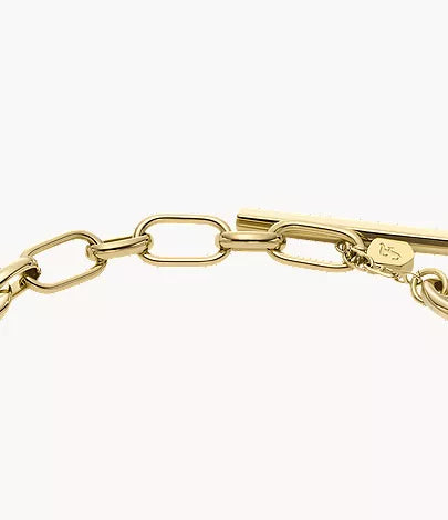 Heritage D-Link Gold-Tone Stainless Steel Chain Bracelet