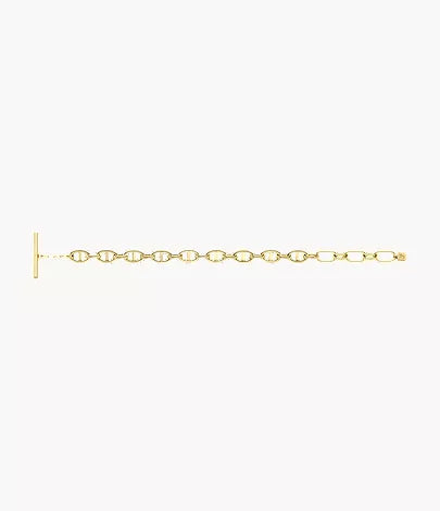 Heritage D-Link Gold-Tone Stainless Steel Chain Bracelet