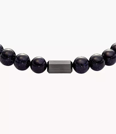 Galaxy Beads Navy Reconstructed Sandstone Beaded Bracelet