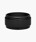 Machine Knurled Texture Black Stainless Steel Band Ring