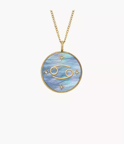 Aries Sutton Zodiac Gold-Tone Stainless Steel Red Carnelian Pendant Necklace O1