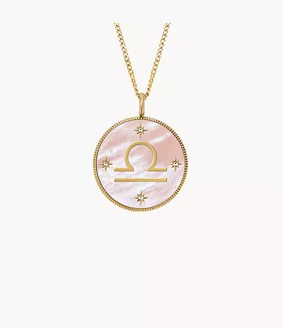 Aries Sutton Zodiac Gold-Tone Stainless Steel Red Carnelian Pendant Necklace O1
