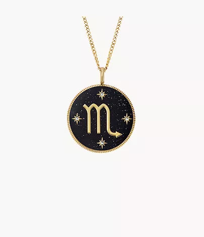 Aries Sutton Zodiac Gold-Tone Stainless Steel Red Carnelian Pendant Necklace O1