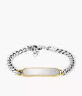 Ellis Two-Tone Stainless Steel ID Bracelet