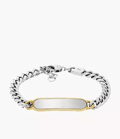 Ellis Two-Tone Stainless Steel ID Bracelet