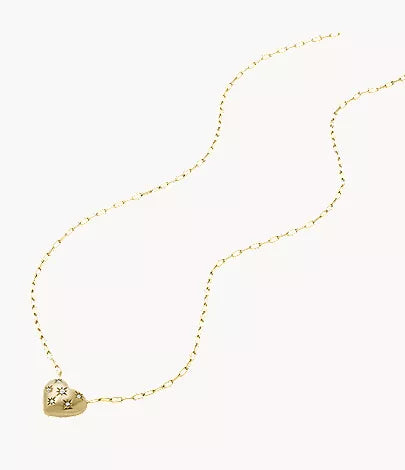 Sadie All My Love Gold-Tone Stainless Steel Heart Pendant Necklace