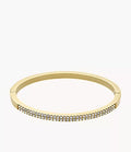 Ellis Pavé Glitz Gold-Tone Stainless Steel Bangle Bracelet