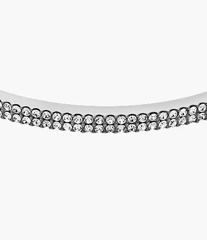 Ellis Pavé Glitz Stainless Steel Bangle Bracelet