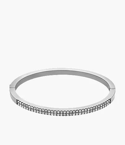 Ellis Pavé Glitz Gold-Tone Stainless Steel Bangle Bracelet S1