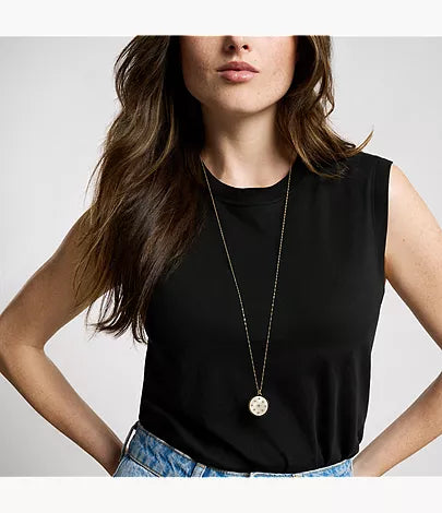 Merrit Northlight Collection Gold-Tone Stainless Steel Pendant Necklace