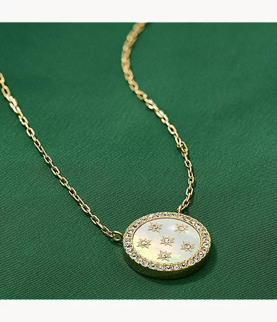 Merrit Northlight Collection Gold-Tone Stainless Steel Pendant Necklace