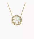 Merrit Northlight Collection Gold-Tone Stainless Steel Pendant Necklace