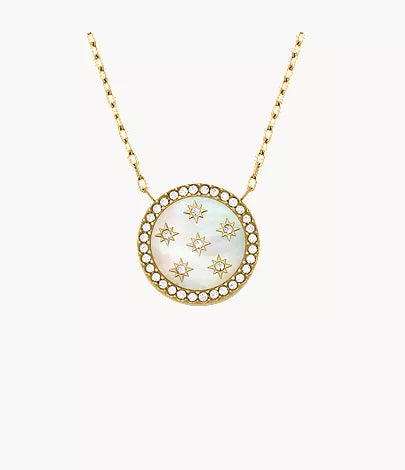 Merrit Northlight Collection Gold-Tone Stainless Steel Pendant Necklace