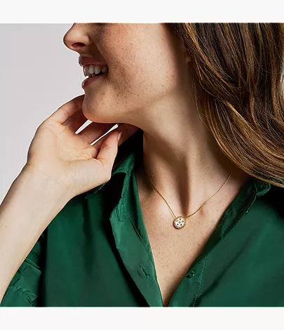 Merrit Northlight Collection Gold-Tone Stainless Steel Pendant Necklace