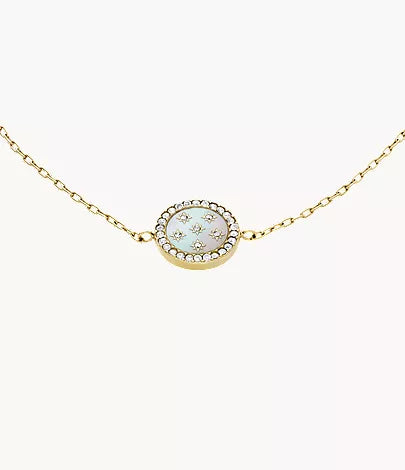Merrit Northlight Collection Gold-Tone Stainless Steel Station Bracelet