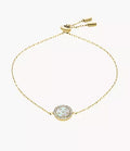Merrit Northlight Collection Gold-Tone Stainless Steel Station Bracelet