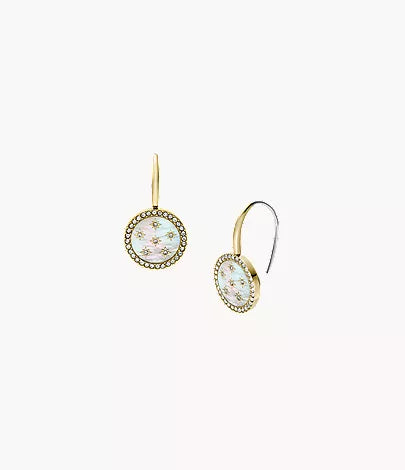 Merrit Northlight Collection Gold-Tone Stainless Steel Drop Earrings