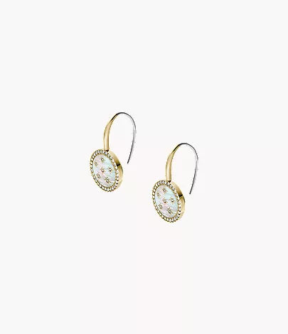 Merrit Northlight Collection Gold-Tone Stainless Steel Drop Earrings