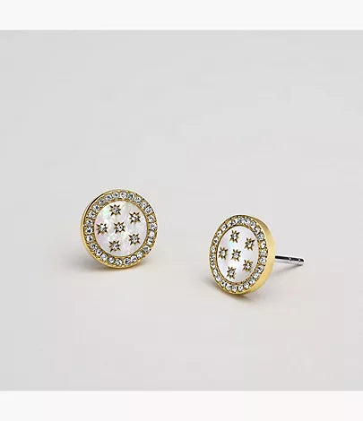 Merrit Northlight Collection Gold-Tone Stainless Steel Stud Earrings