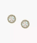 Merrit Northlight Collection Gold-Tone Stainless Steel Stud Earrings