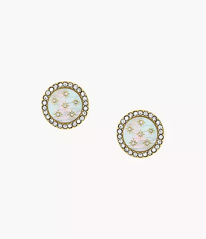 Merrit Northlight Collection Gold-Tone Stainless Steel Stud Earrings