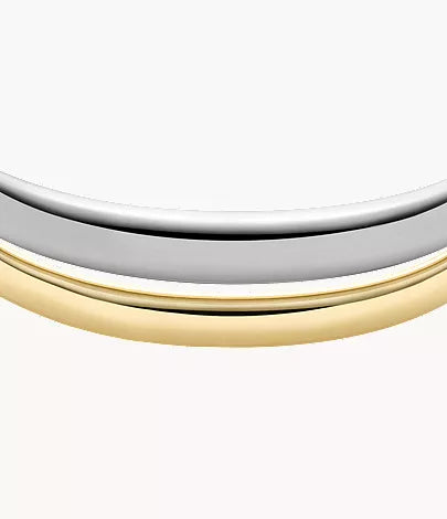 Ellis Domed Collection Two-Tone Stainless Steel Cuff Bracelet