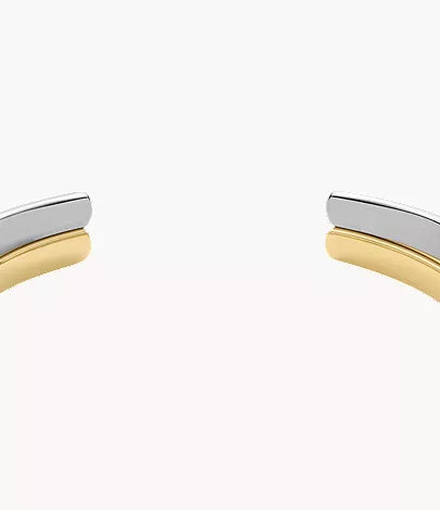 Ellis Domed Collection Two-Tone Stainless Steel Cuff Bracelet