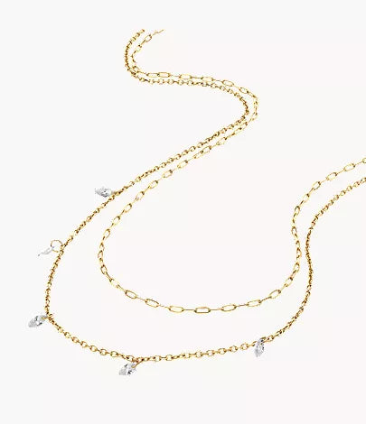 Ellis Shaky Glitz Gold-Tone Stainless Steel Multi-Strand Necklace