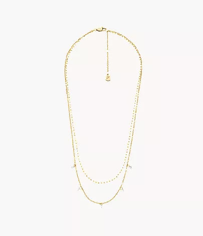 Ellis Shaky Glitz Gold-Tone Stainless Steel Multi-Strand Necklace