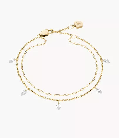 Ellis Shaky Glitz Gold-Tone Stainless Steel Multi-Strand Bracelet