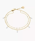 Ellis Shaky Glitz Gold-Tone Stainless Steel Multi-Strand Bracelet