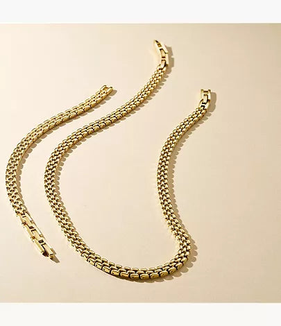 Arden Watch Links Gold-Tone Stainless Steel Chain Bracelet