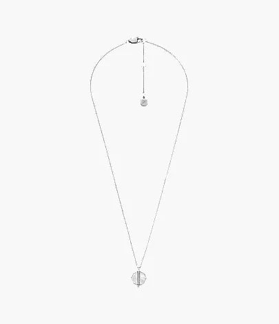 Merrit Timeless Mother Of Pearl Silver-Tone Stainless Steel Pendant Necklace