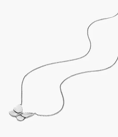 Sutton Stainless Steel Butterfly Necklace and Earrings Gift Set