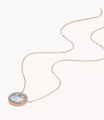 Merrit Northlight Collection Rose Gold-Tone Stainless Steel Pendant Necklace