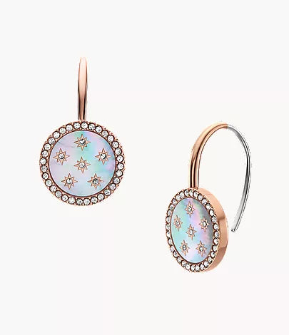 Merrit Northlight Collection Rose Gold-Tone Stainless Steel Drop Earrings