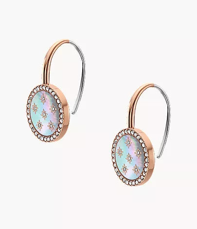 Merrit Northlight Collection Rose Gold-Tone Stainless Steel Drop Earrings