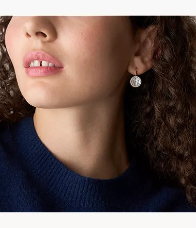 Merrit Northlight Collection Rose Gold-Tone Stainless Steel Drop Earrings