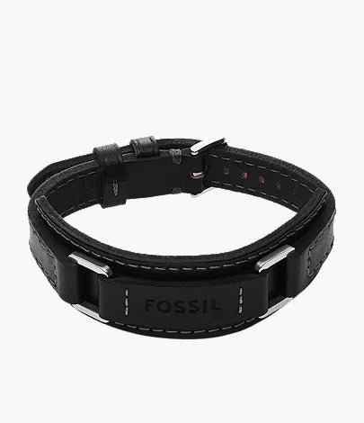 Machine Rugged Stainless Steel and Brown Padded Leather Strap Bracelet R7