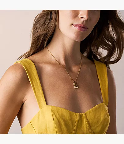 Raquel Gold-Tone Stainless Steel Pendant Necklace