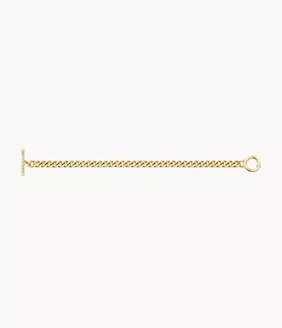 Carlie T-Bar Pavé Gold-Tone Stainless Steel Toggle Bracelet