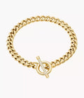 Carlie T-Bar Pavé Gold-Tone Stainless Steel Toggle Bracelet