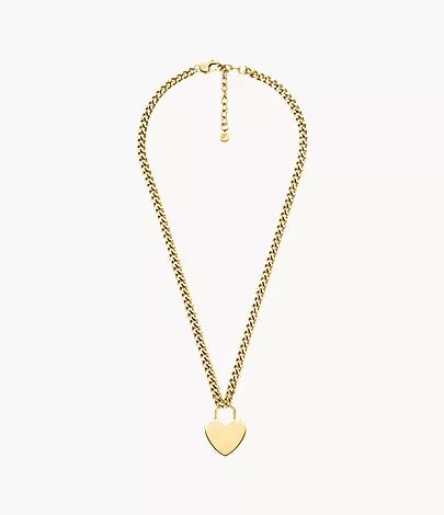 Sutton Gold-Tone Stainless Steel Heart Necklace