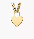 Sutton Gold-Tone Stainless Steel Heart Necklace