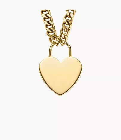 Sutton Gold-Tone Stainless Steel Heart Necklace